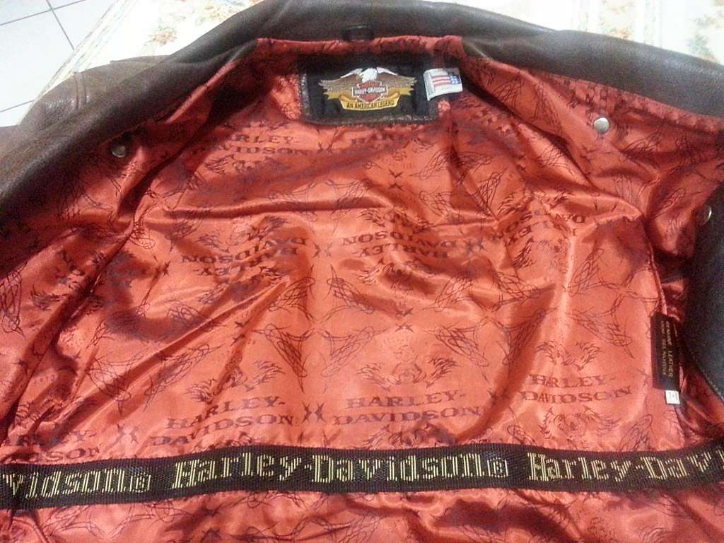 Harley Davidson Giacchetto in pelle lato interno 